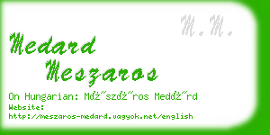 medard meszaros business card